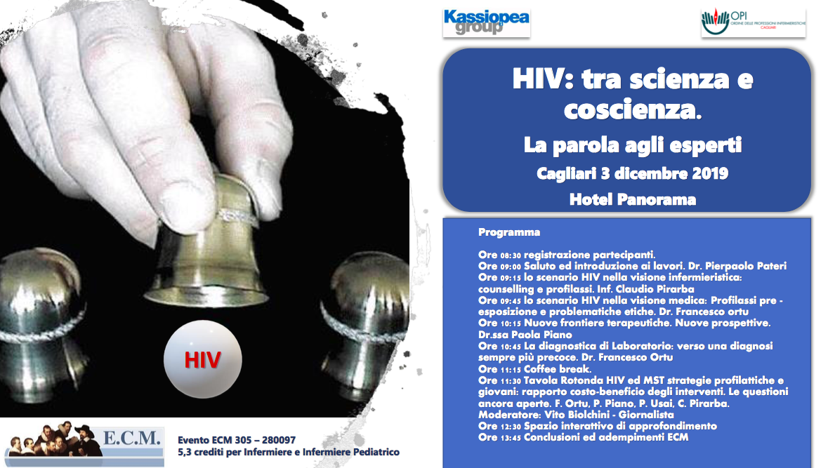 Il 3 dicembre a Cagliari Opi organizza il convegno “HIV: tra scienza e coscienza. La parola agli esperti”